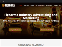 Tablet Screenshot of firearmsadvertising.com